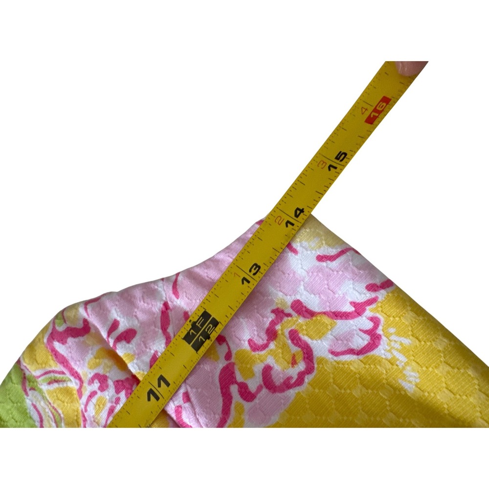 Lilly Pulitzer Amberly strapless mini dress yellow Starfruit Day Lilly floral 2 - Picture 9 of 10
